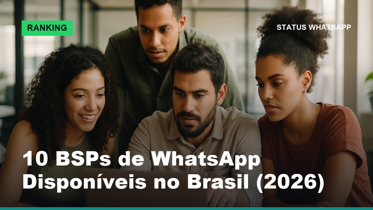 Equipe de empresa brasileira comparando BSPs de WhatsApp Business API em reunião no escritório