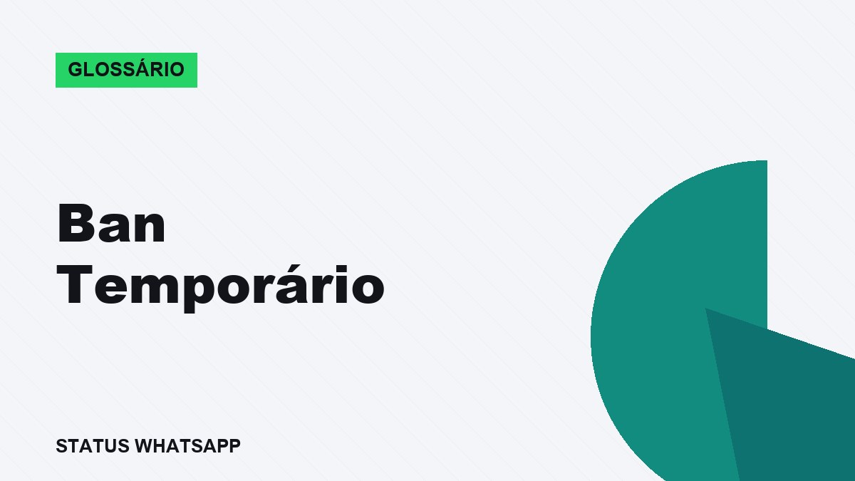 Tela de celular exibindo mensagem de ban temporário no WhatsApp com contador regressivo visível