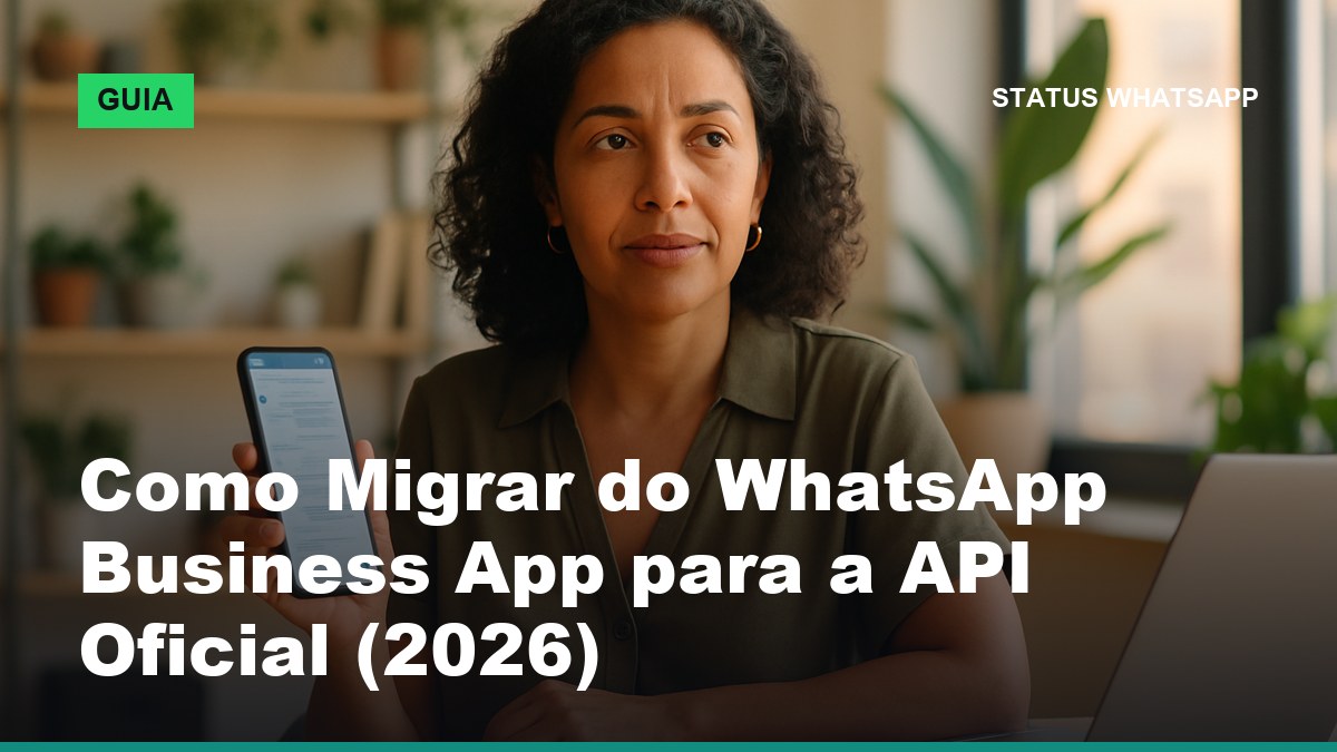 Empresária migrando do WhatsApp Business App para a API oficial no celular e no notebook no escritório