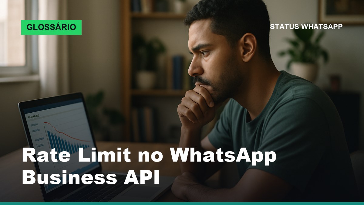 Tela de painel mostrando envios do WhatsApp Business API atingindo o rate limit de mensagens por segundo