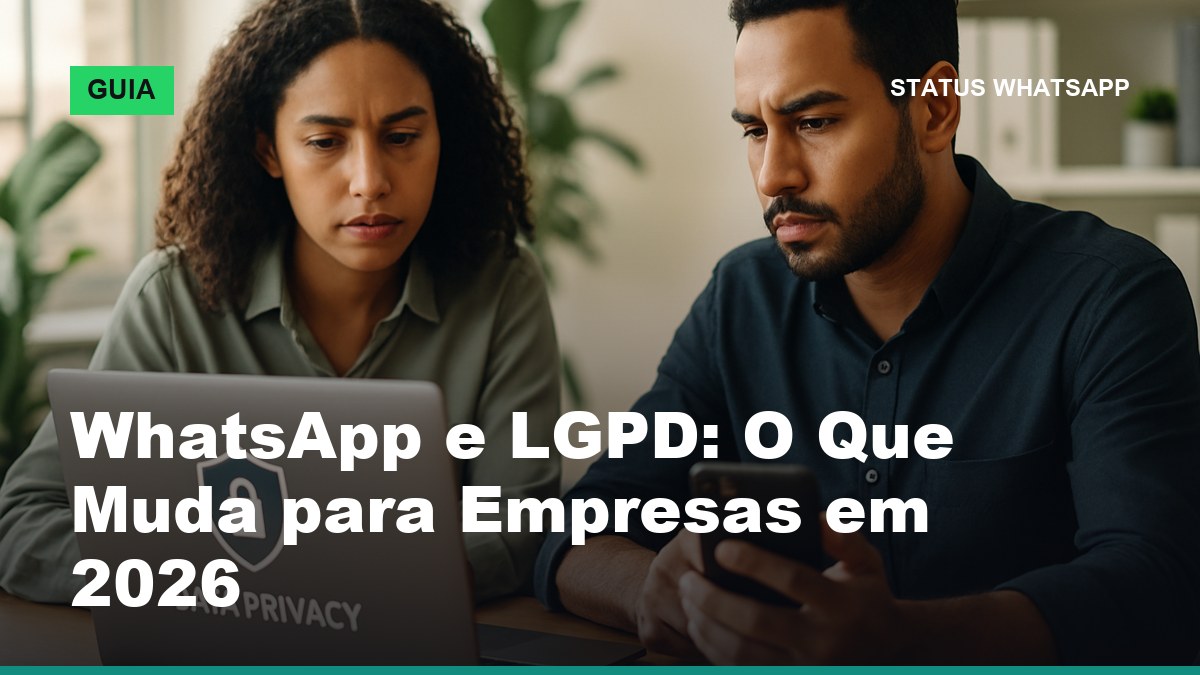 Equipe de empresa brasileira revisando conformidade da LGPD no uso do WhatsApp para atendimento
